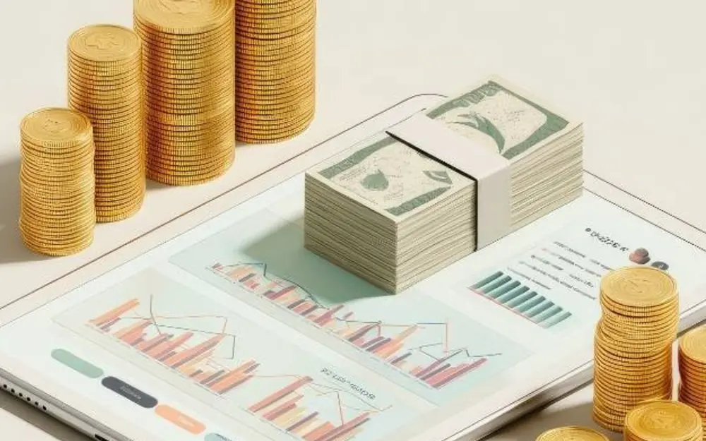 Couple reviewing finances at a kitchen table